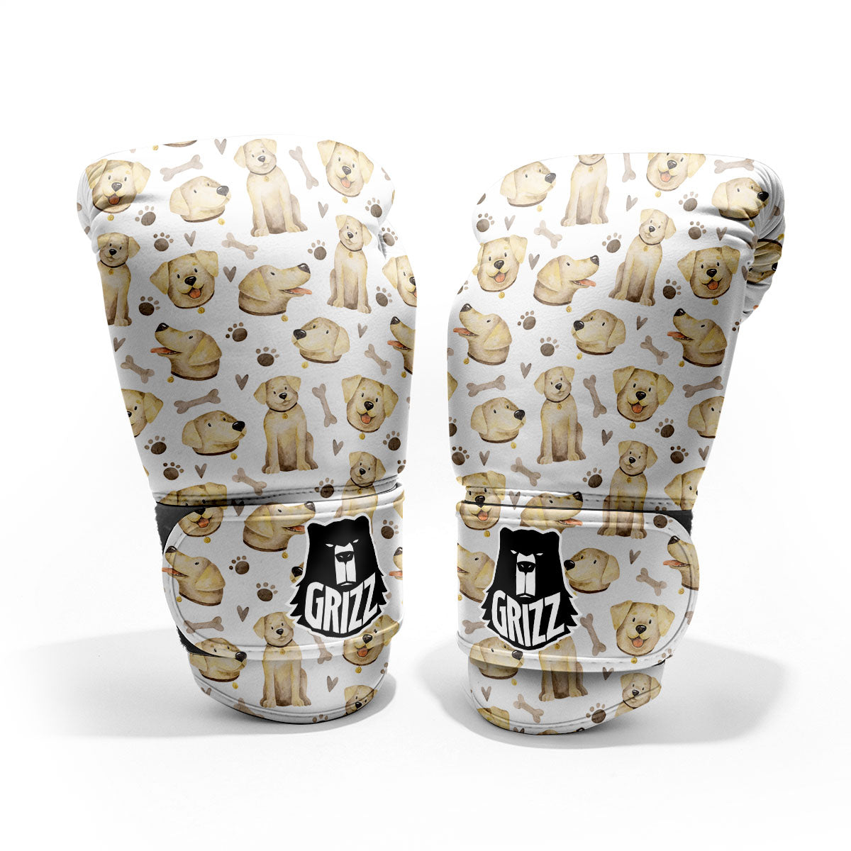 Labrador Retriever Happy Print Pattern Pro Boxing Glove