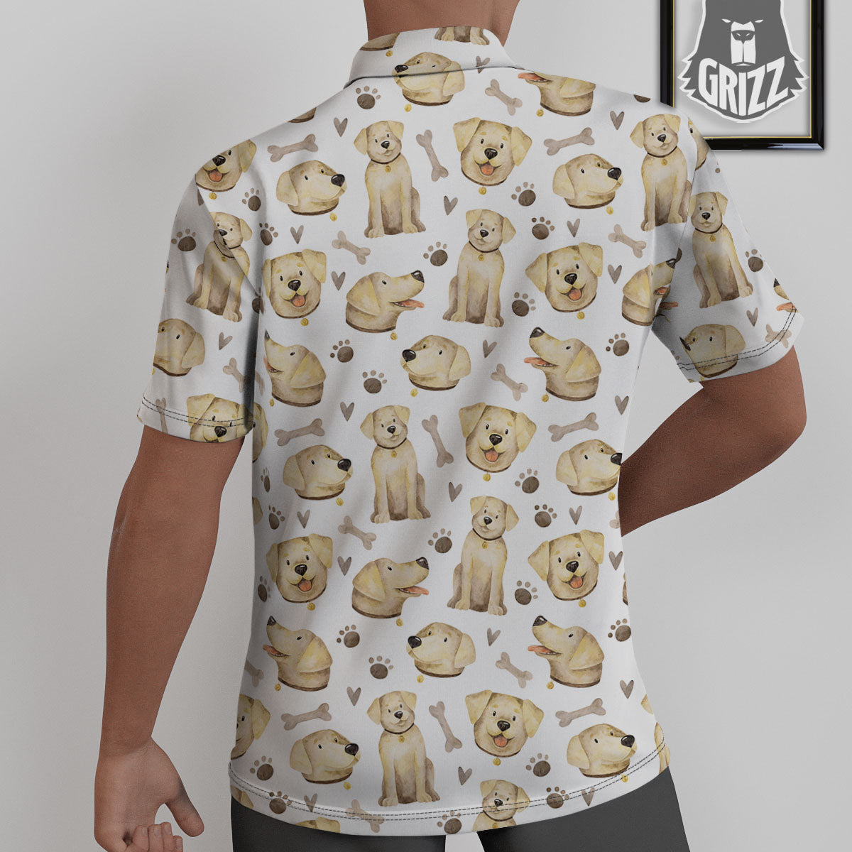 Labrador Retriever Happy Print Pattern Untucked Shirts-grizzshop