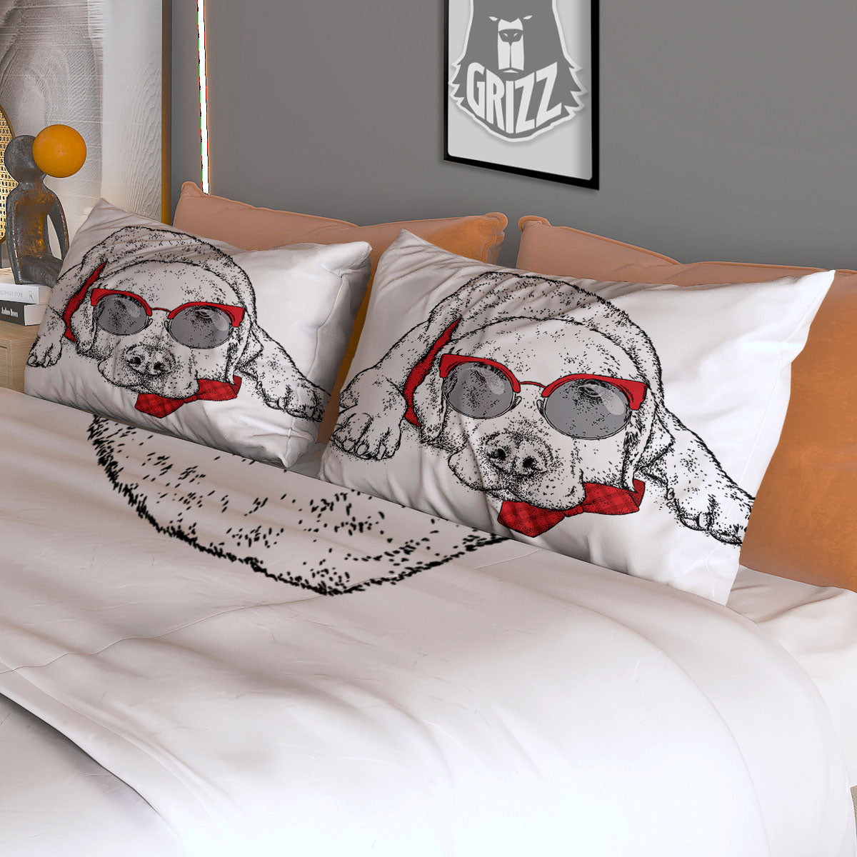 Labrador Retriever Hipster Print Duvet Cover Bedding Set