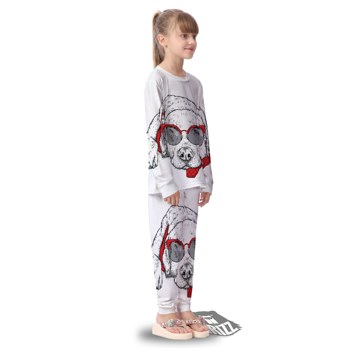Labrador Retriever Hipster Print Kid's Pajamas-grizzshop