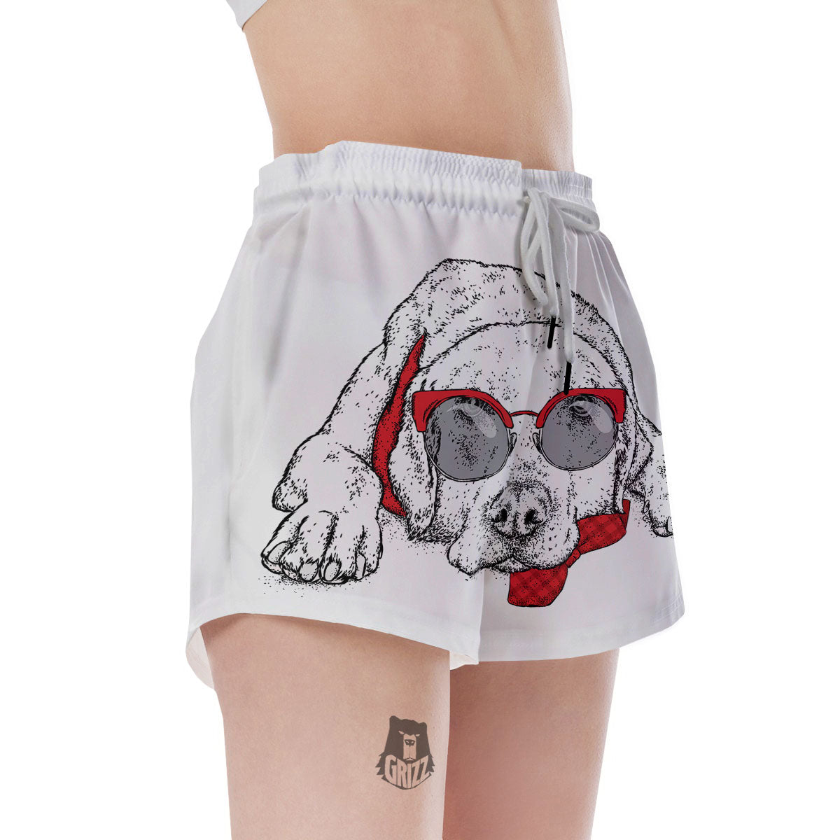 Labrador Retriever Hipster Print Women's Shorts-grizzshop
