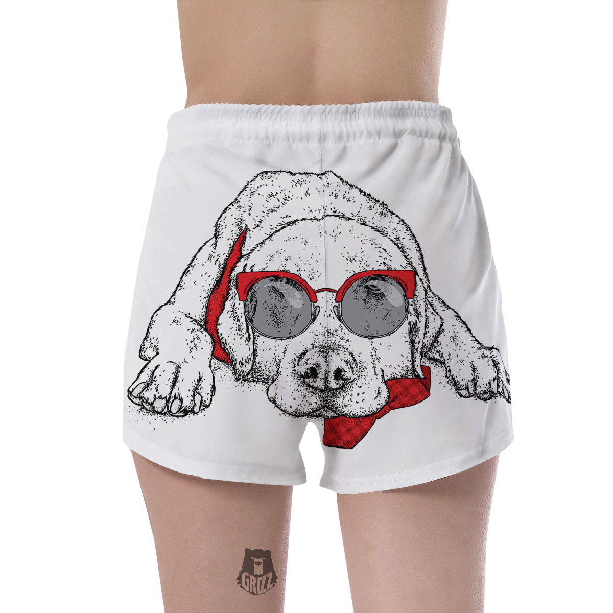 Labrador Retriever Hipster Print Women's Shorts-grizzshop