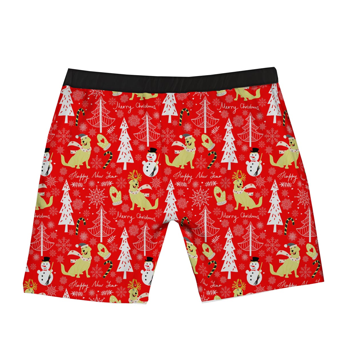 Labrador Retriever Snowman Print Pattern Boxer Briefs-grizzshop
