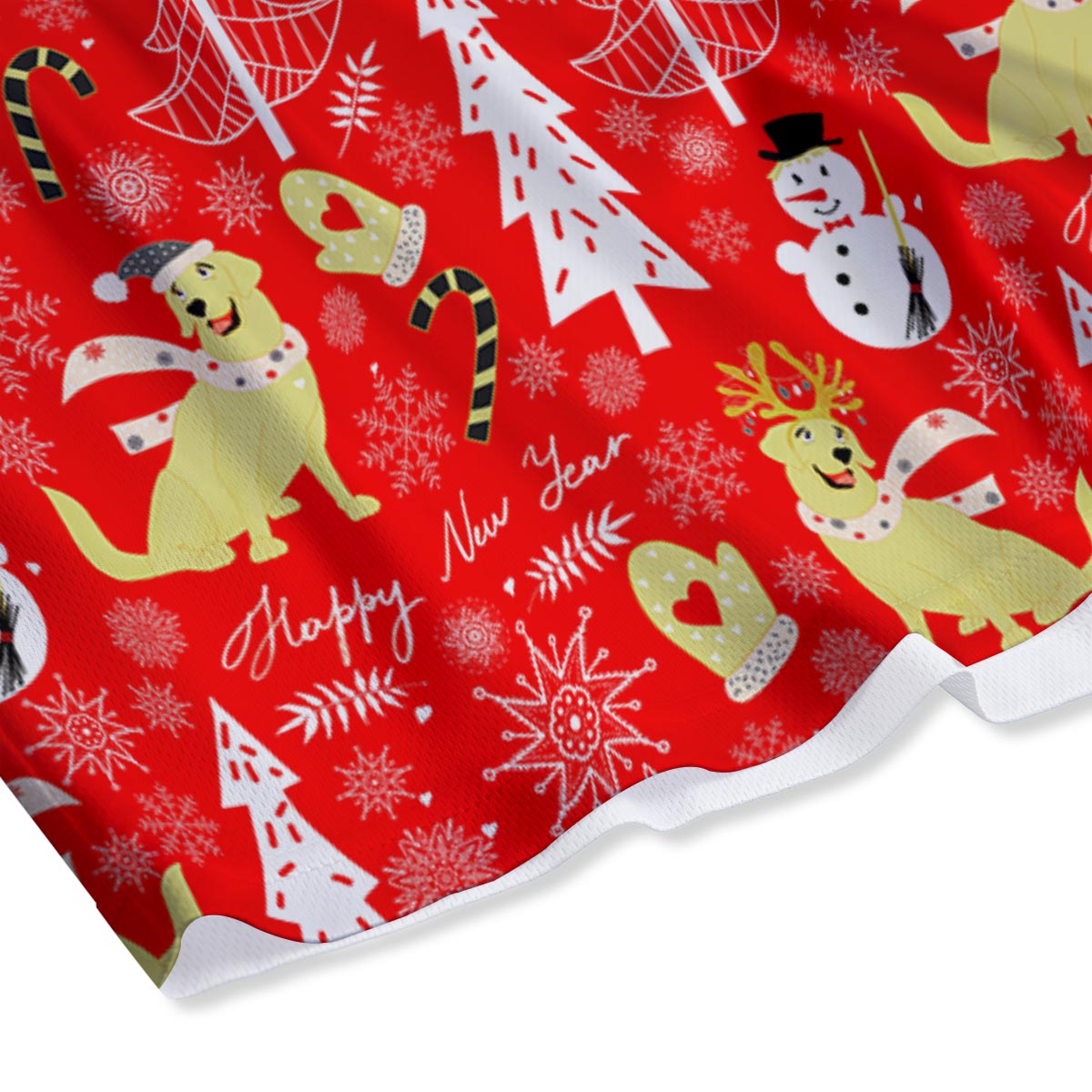 Labrador Retriever Snowman Print Pattern Mesh Shorts