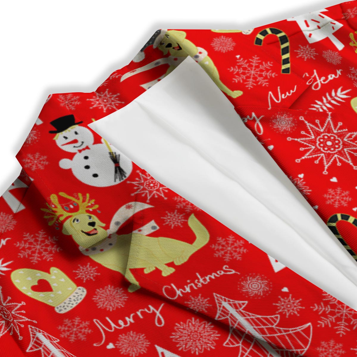 Labrador Retriever Snowman Print Pattern Women's Blazer-grizzshop