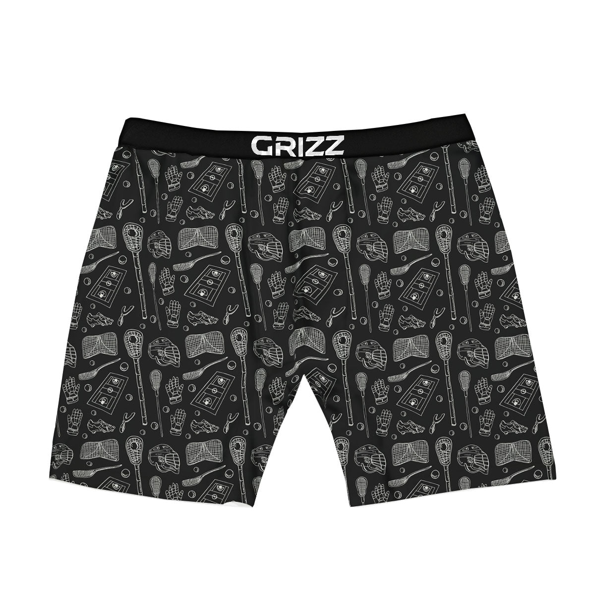 Lacrosse Doodle Print Pattern Boxer Briefs-grizzshop
