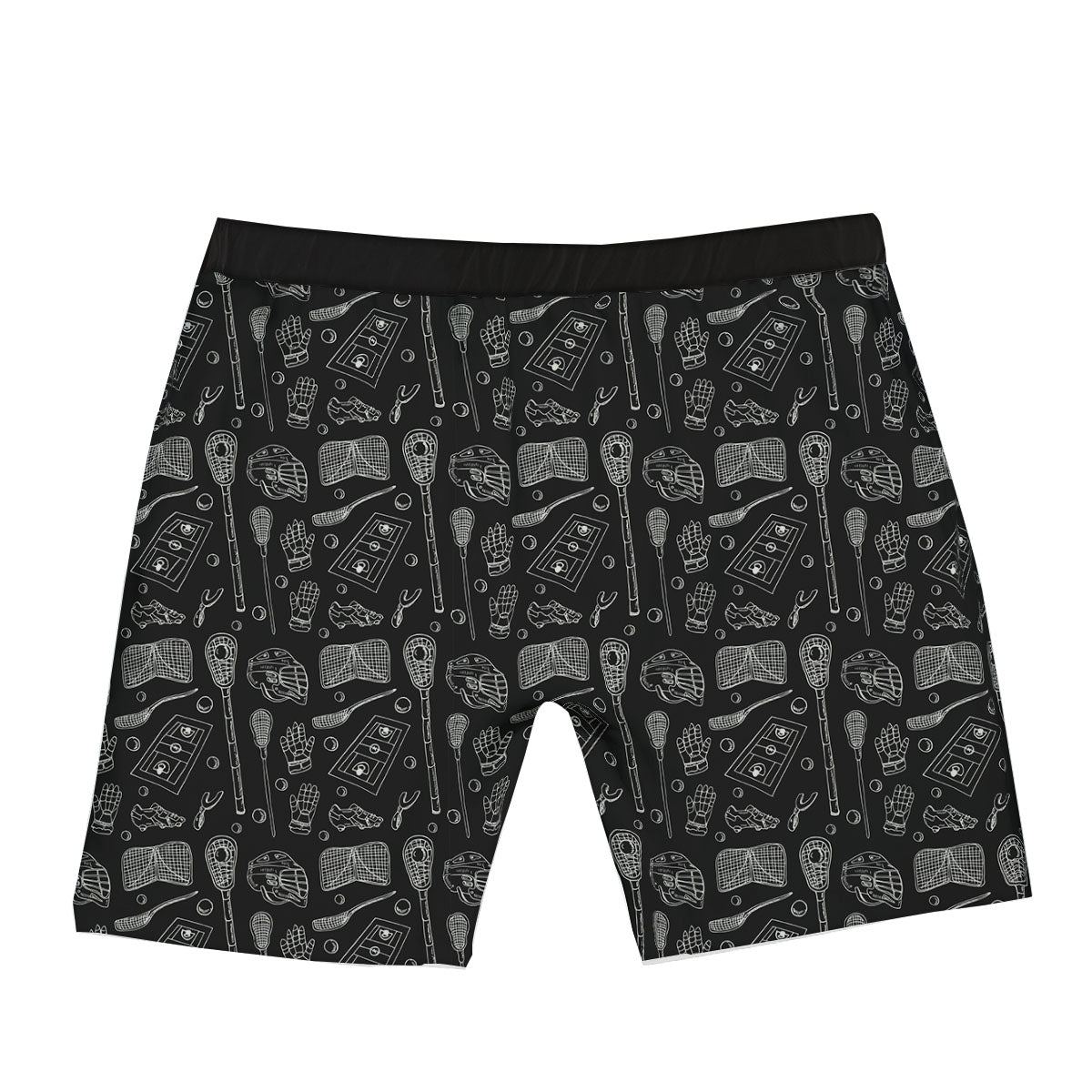 Lacrosse Doodle Print Pattern Boxer Briefs-grizzshop