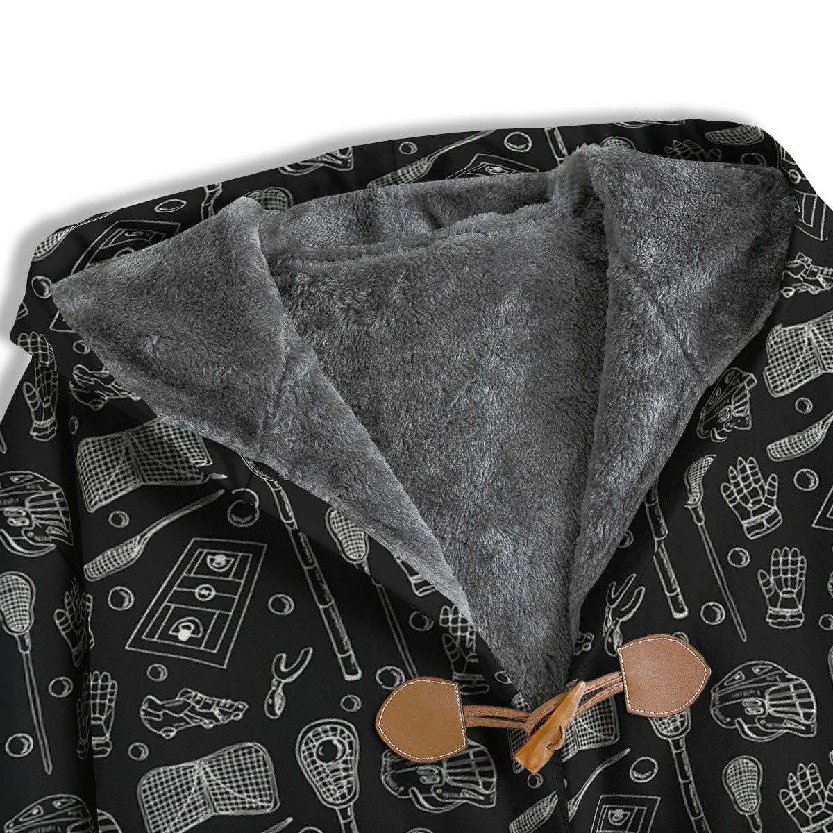 Lacrosse Doodle Print Pattern Men's Windbreaker Jacket-grizzshop