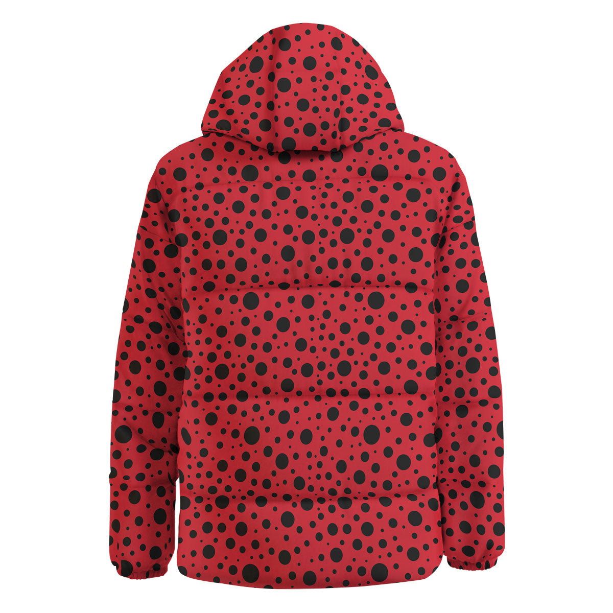 Ladybird Black Spots Print Pattern Down Jacket-grizzshop