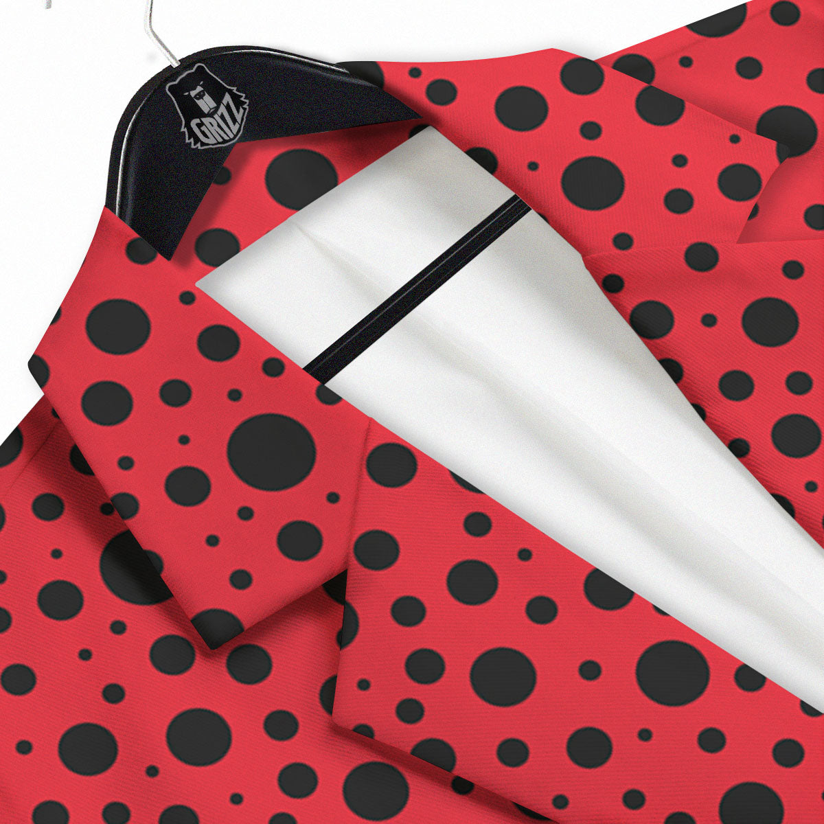 Ladybird Black Spots Print Pattern Men's Sport Coat-grizzshop