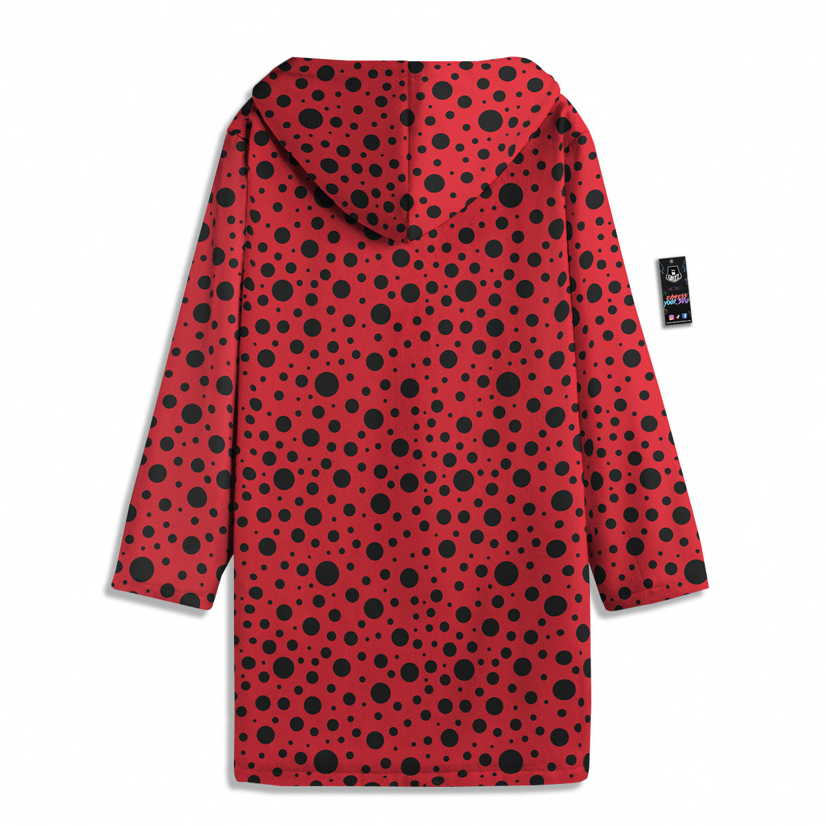 Ladybird Black Spots Print Pattern Men's Windbreaker Jacket-grizzshop