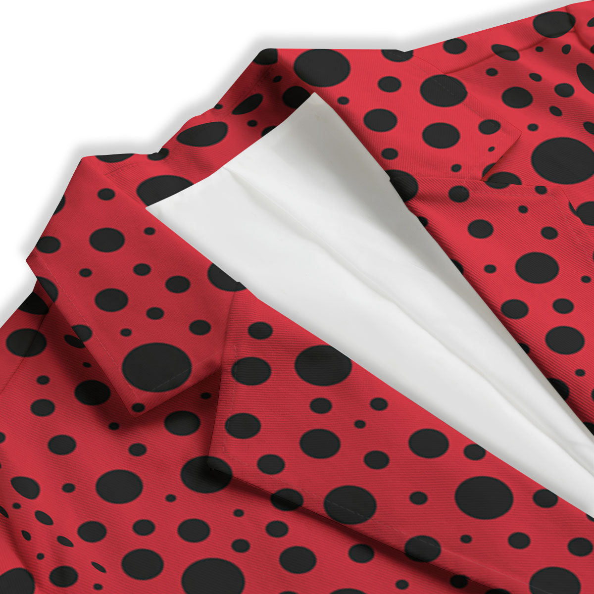 Ladybird Black Spots Print Pattern Women's Blazer-grizzshop