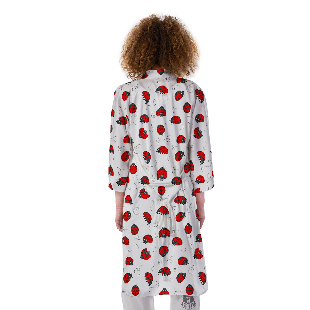 Ladybird Cartoon Print Pattern Kimono-grizzshop