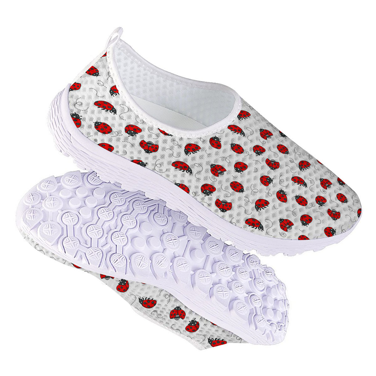Ladybird Cartoon Print Pattern Nurse Shoes-grizzshop