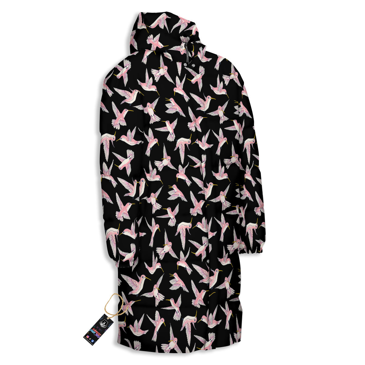 Ladybird Cute Print Pattern Long Down Jacket-grizzshop