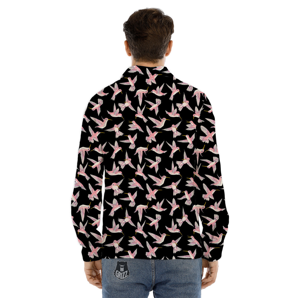 Ladybird Cute Print Pattern Men's Dress Shirts-grizzshop