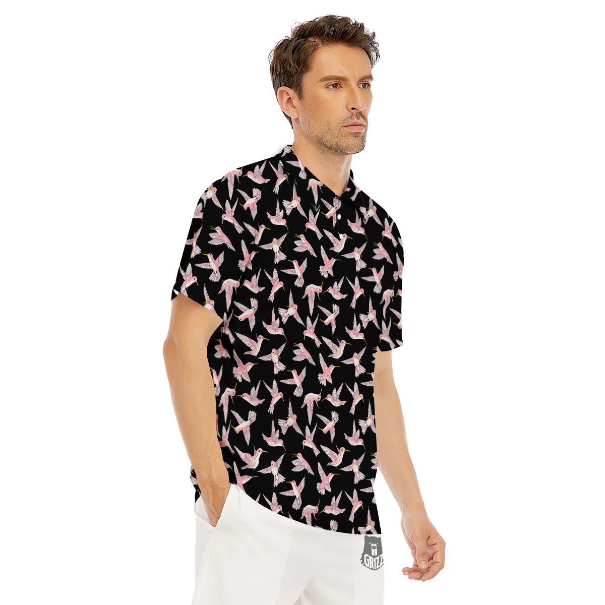 Ladybird Cute Print Pattern Men's Golf Shirts-grizzshop