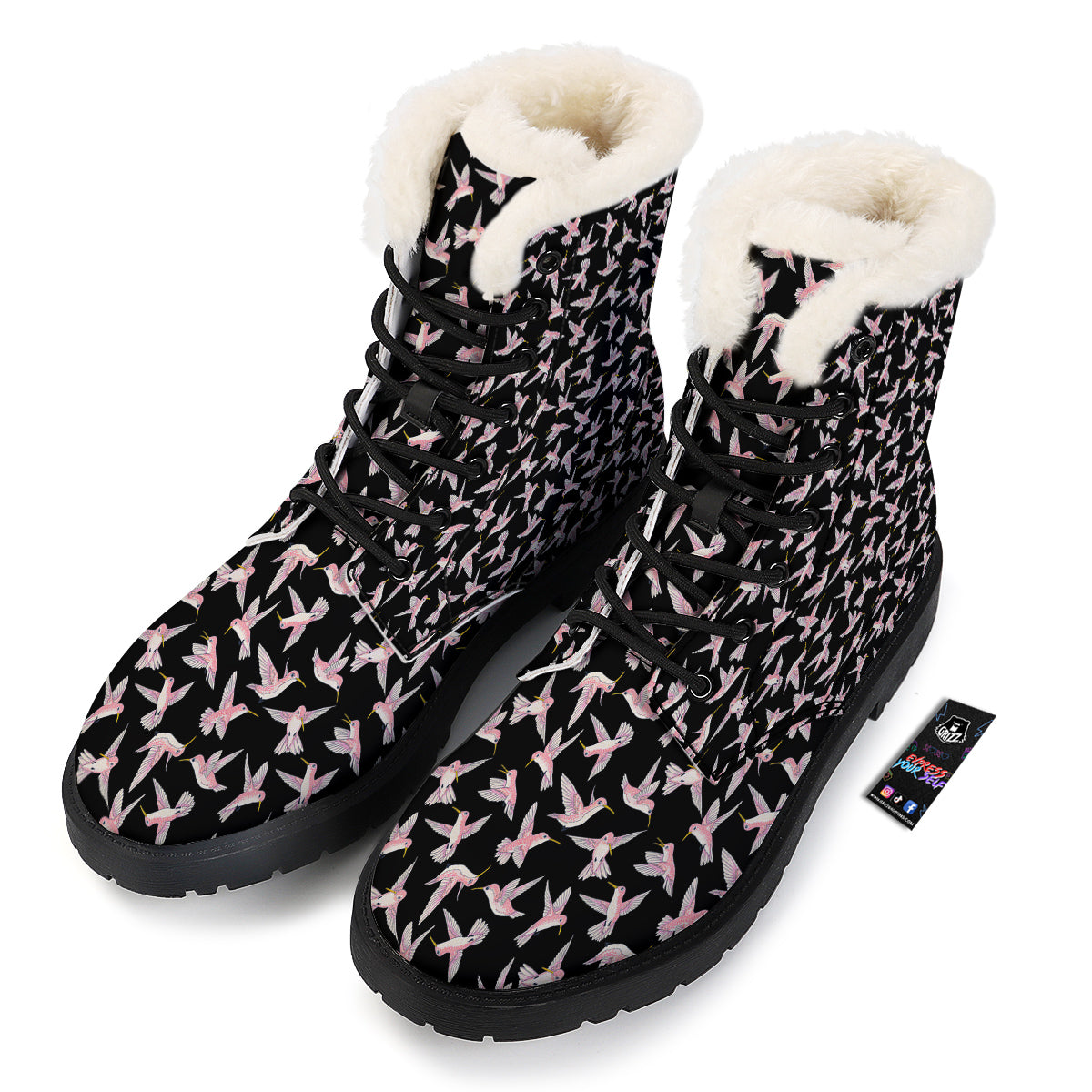 Ladybird Cute Print Pattern Winter Boots-grizzshop