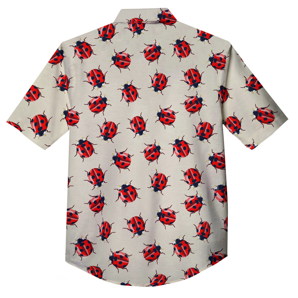 Ladybird Little Print Pattern Button Up Shirt-grizzshop