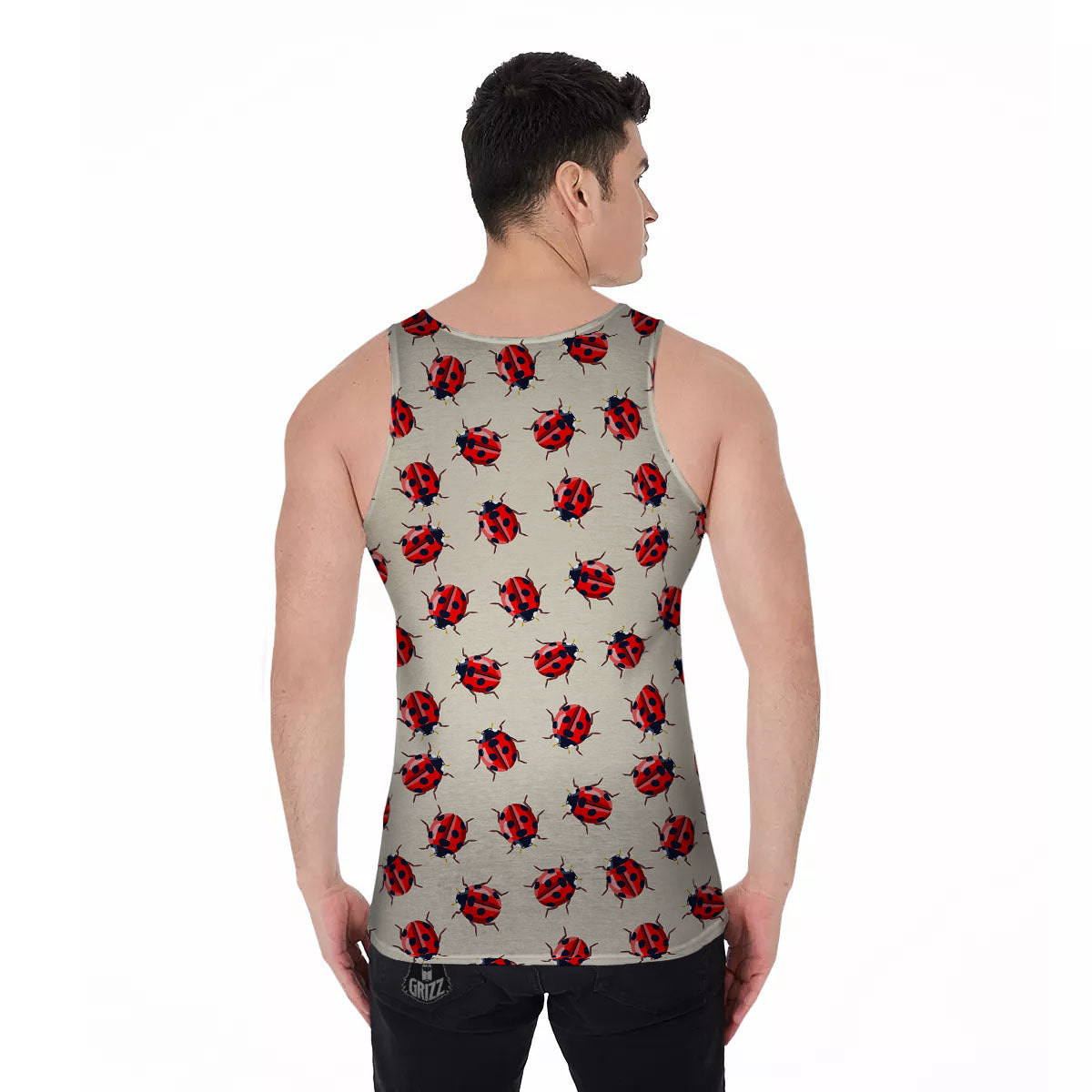 Ladybird Little Print Pattern Men's Tank Top-grizzshop