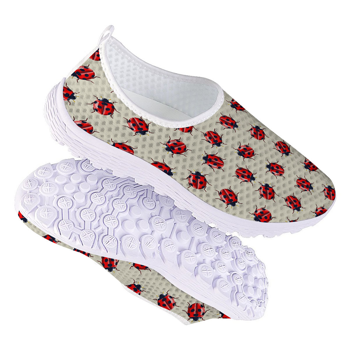 Ladybird Little Print Pattern Nurse Shoes-grizzshop
