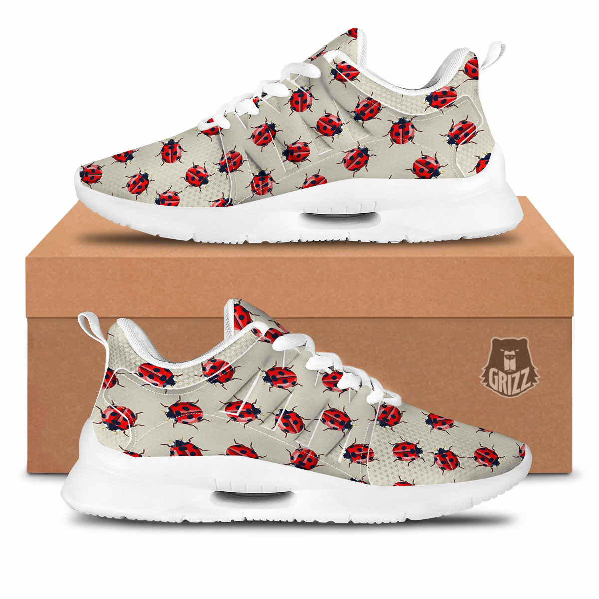Ladybird Little Print Pattern Tennis Shoes-grizzshop