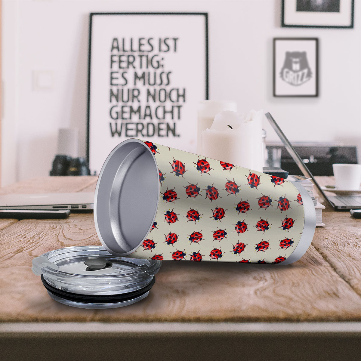 Ladybird Little Print Pattern Tumbler-grizzshop