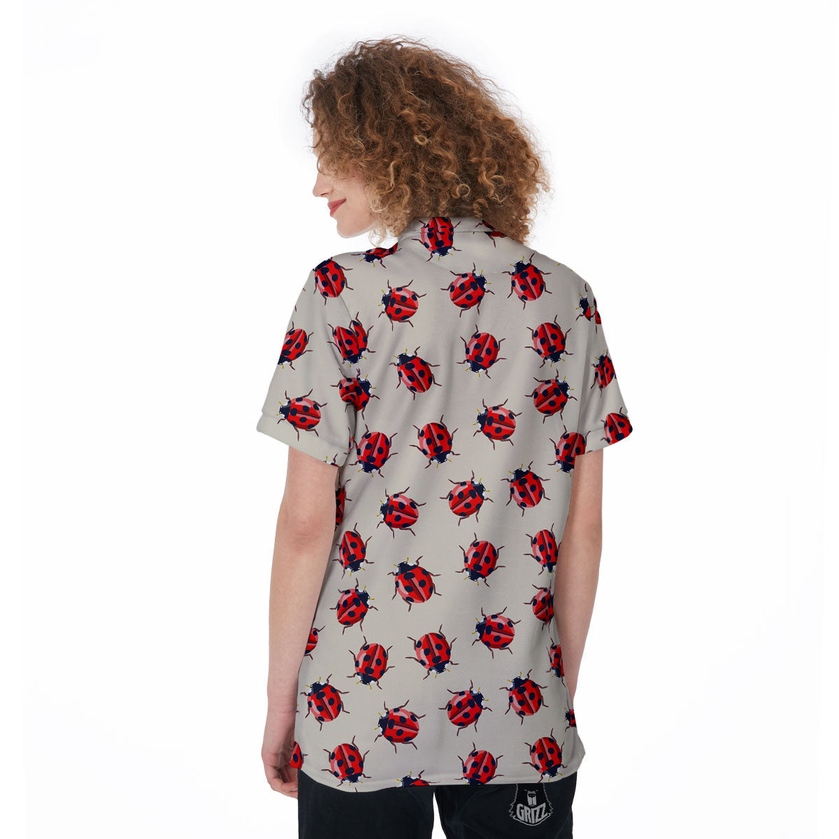 Ladybird Little Print Pattern Women's Golf Shirts-grizzshop