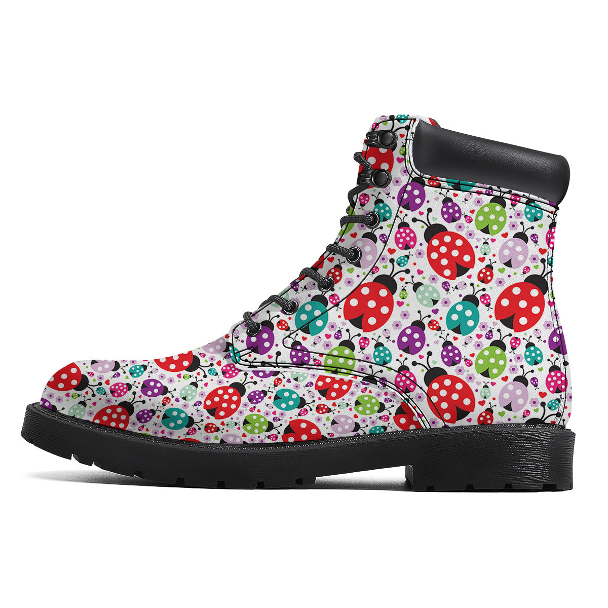 Ladybug Cute Print Pattern Boots-grizzshop