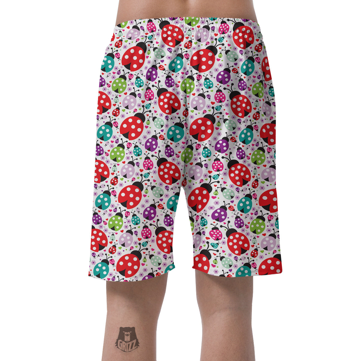 Ladybug Cute Print Pattern Men's Shorts-grizzshop
