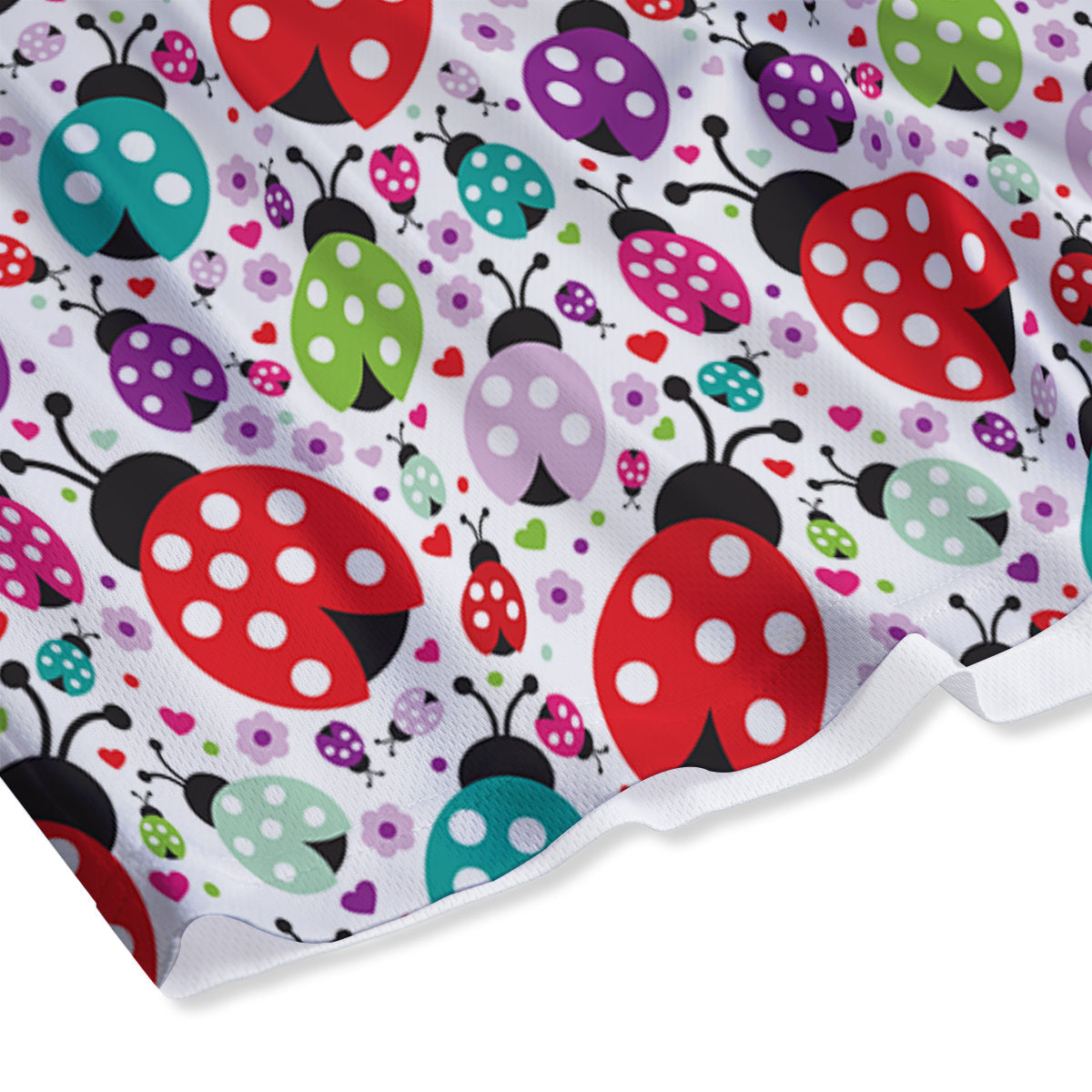 Ladybug Cute Print Pattern Mesh Shorts-grizzshop