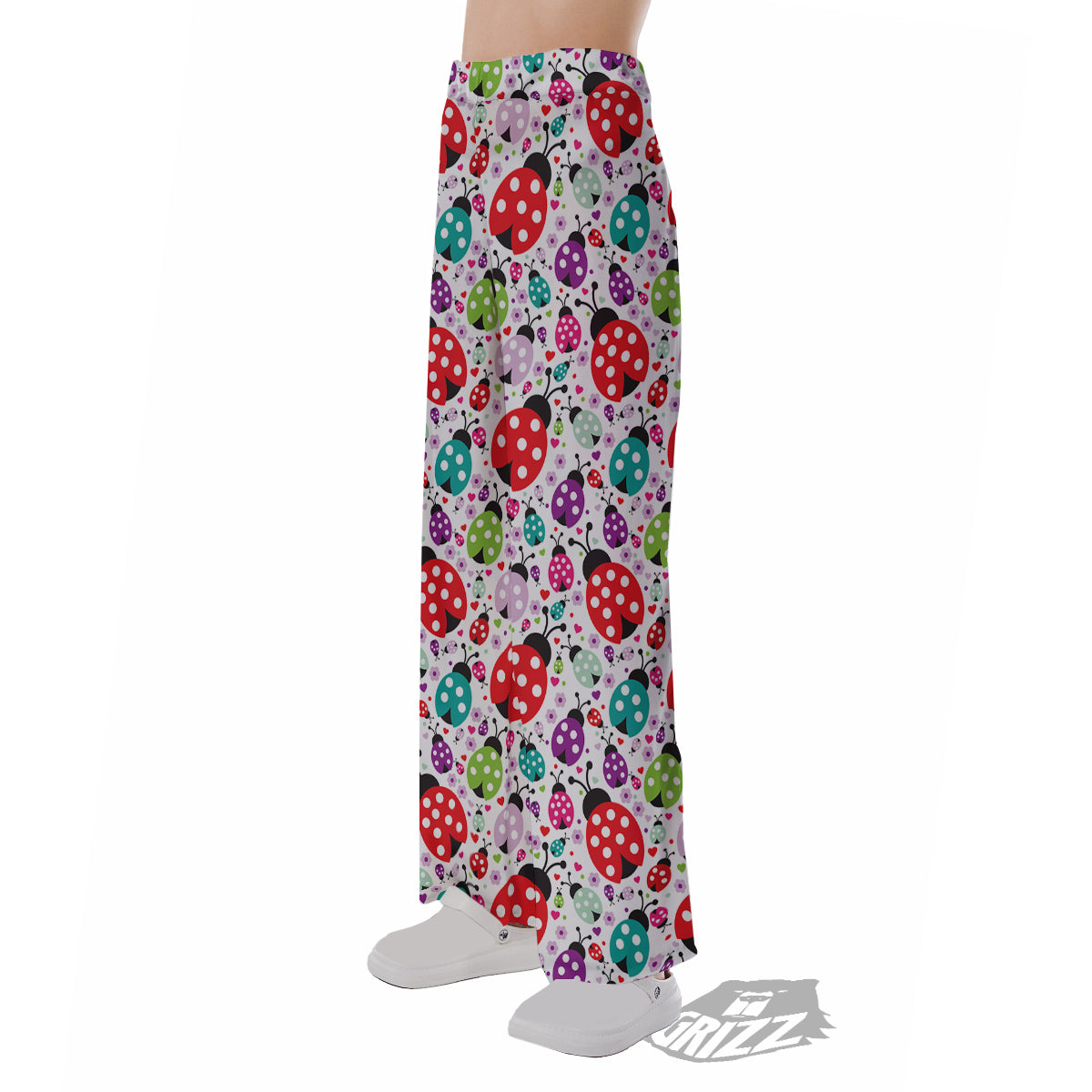 Ladybug Cute Print Pattern Pajama Pants-grizzshop