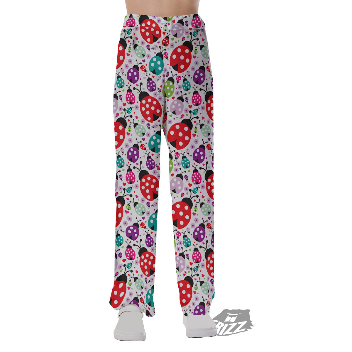 Ladybug Cute Print Pattern Pajama Pants-grizzshop