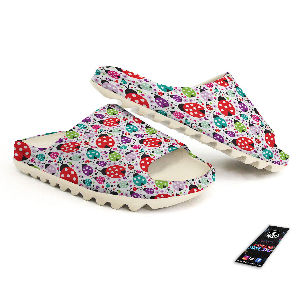Ladybug Cute Print Pattern Sandals-grizzshop