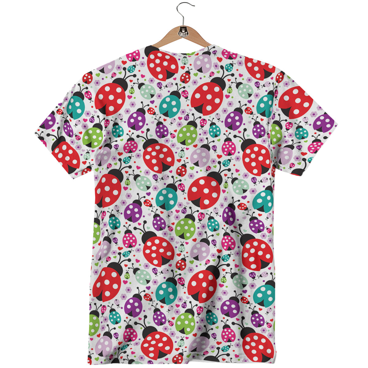 Ladybug Cute Print Pattern T-Shirt-grizzshop