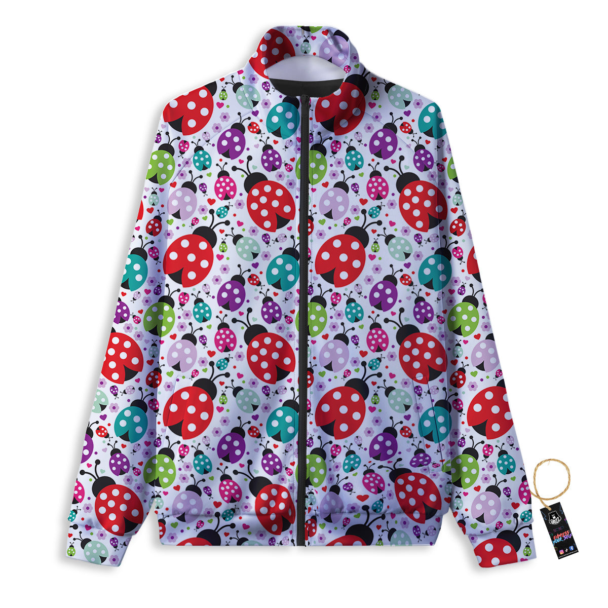 Ladybug Cute Print Pattern Track Jacket-grizzshop