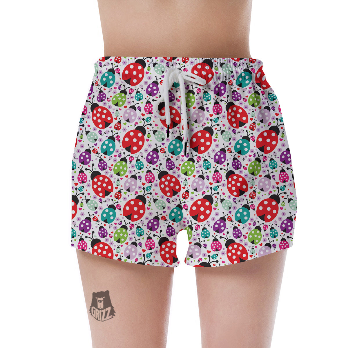 Ladybug Cute Print Pattern Women's Shorts-grizzshop