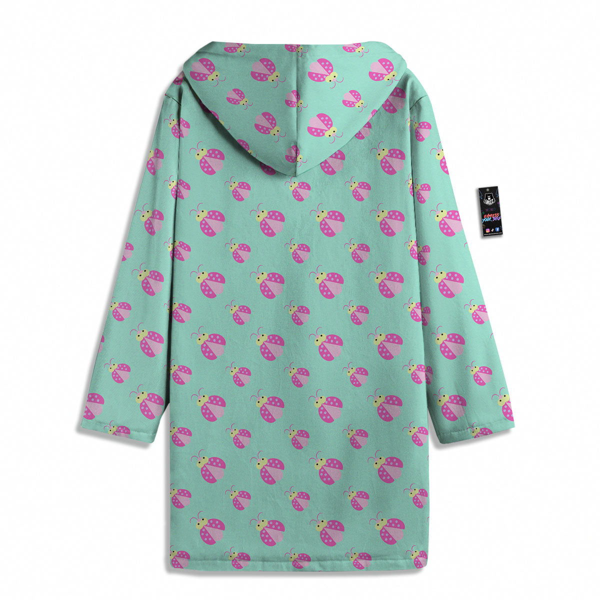 Ladybug Pink Print Pattern Men's Windbreaker Jacket-grizzshop