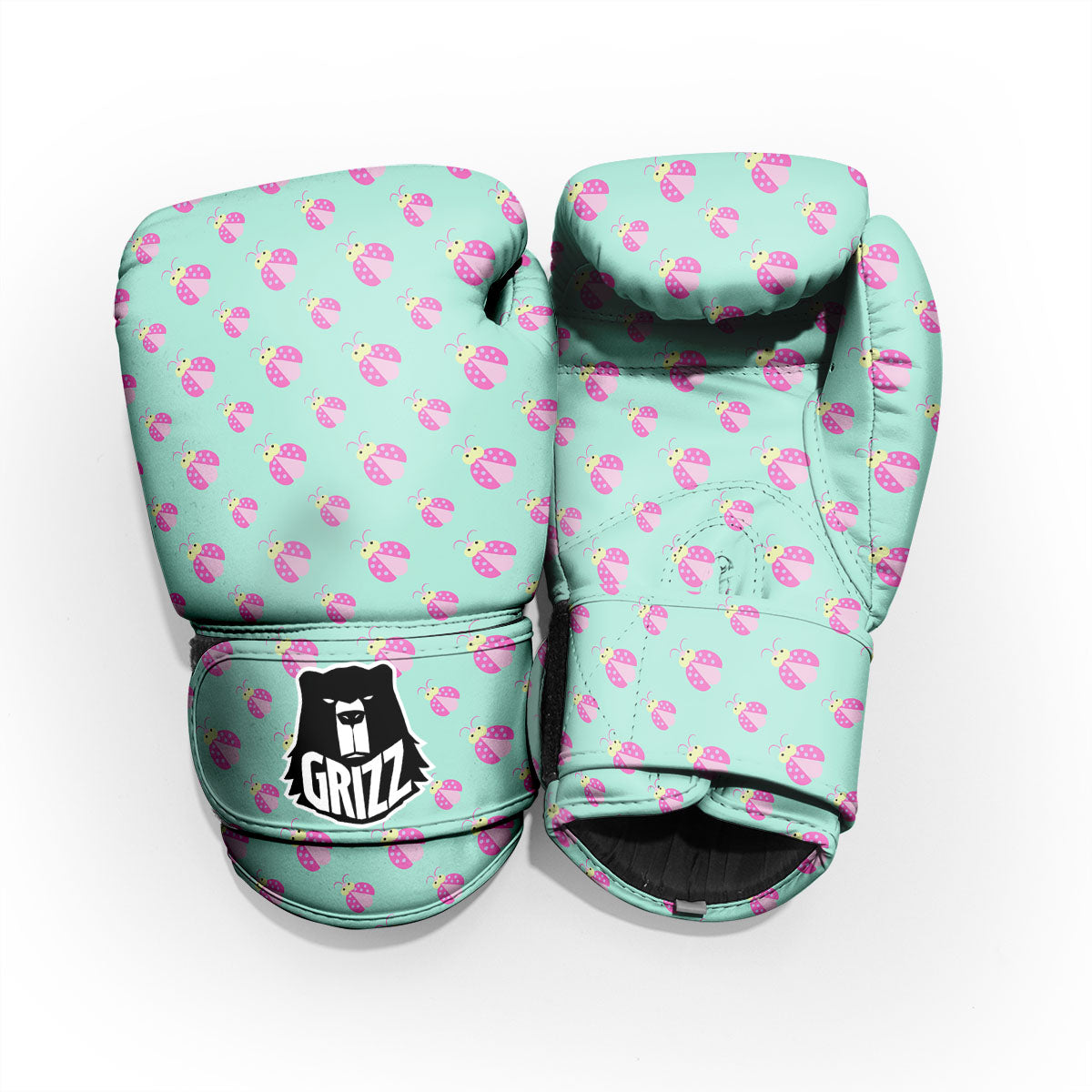 Ladybug Pink Print Pattern Sparring Gloves-grizzshop