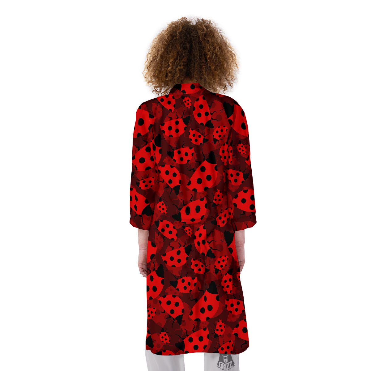 Ladybug Red Print Pattern Kimono-grizzshop