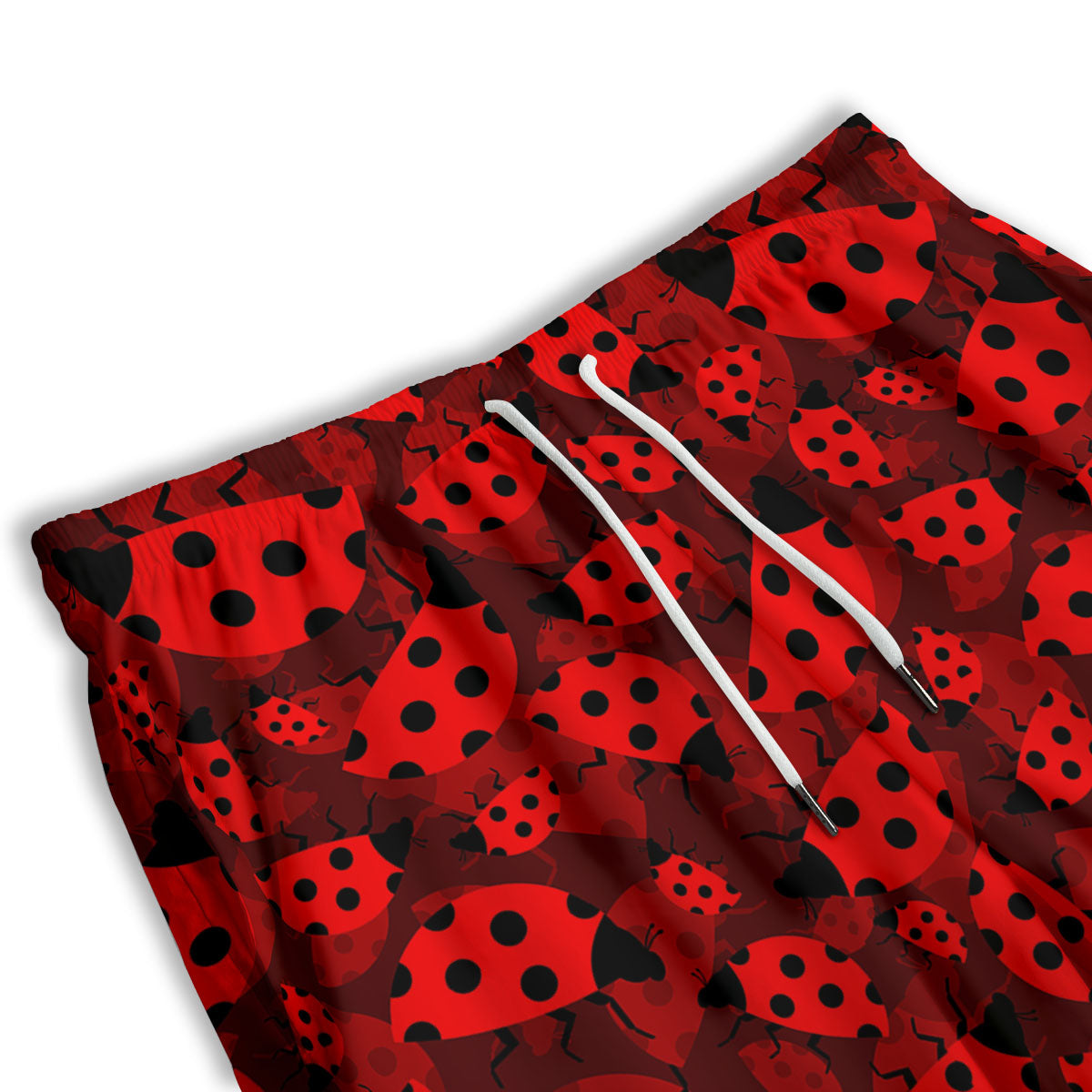 Ladybug Red Print Pattern Men's Athletic Shorts-grizzshop