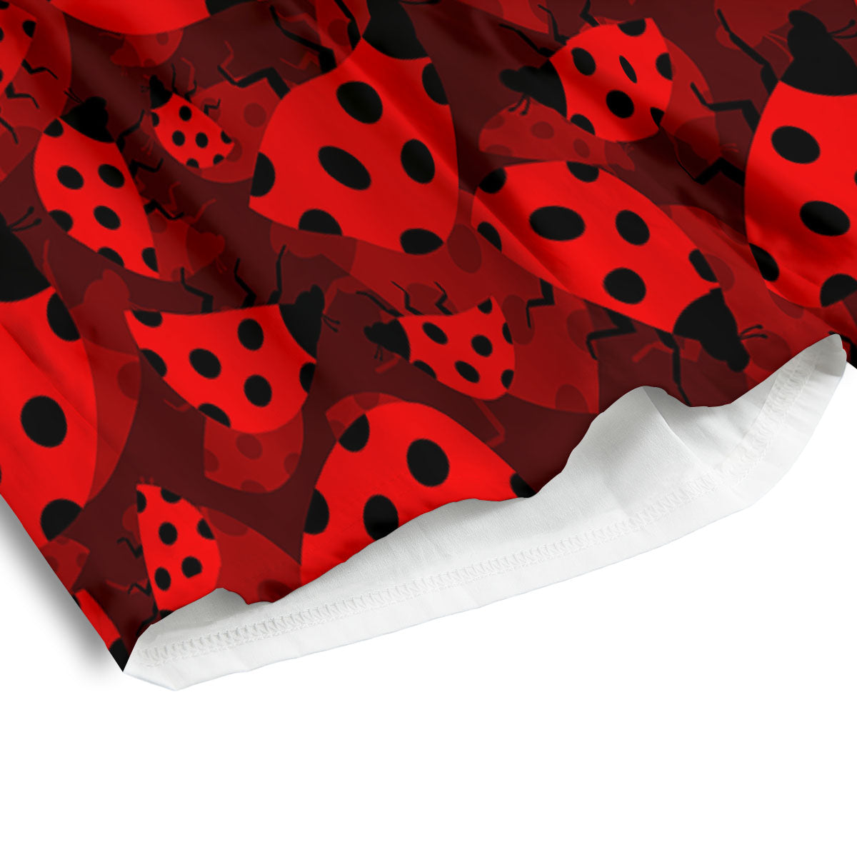 Ladybug Red Print Pattern Men's Athletic Shorts-grizzshop
