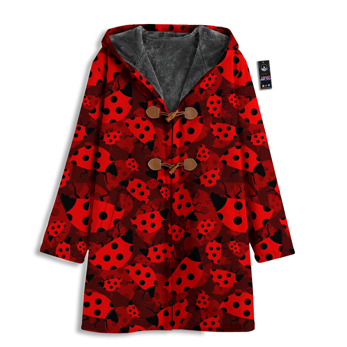 Ladybug Red Print Pattern Men's Windbreaker Jacket-grizzshop