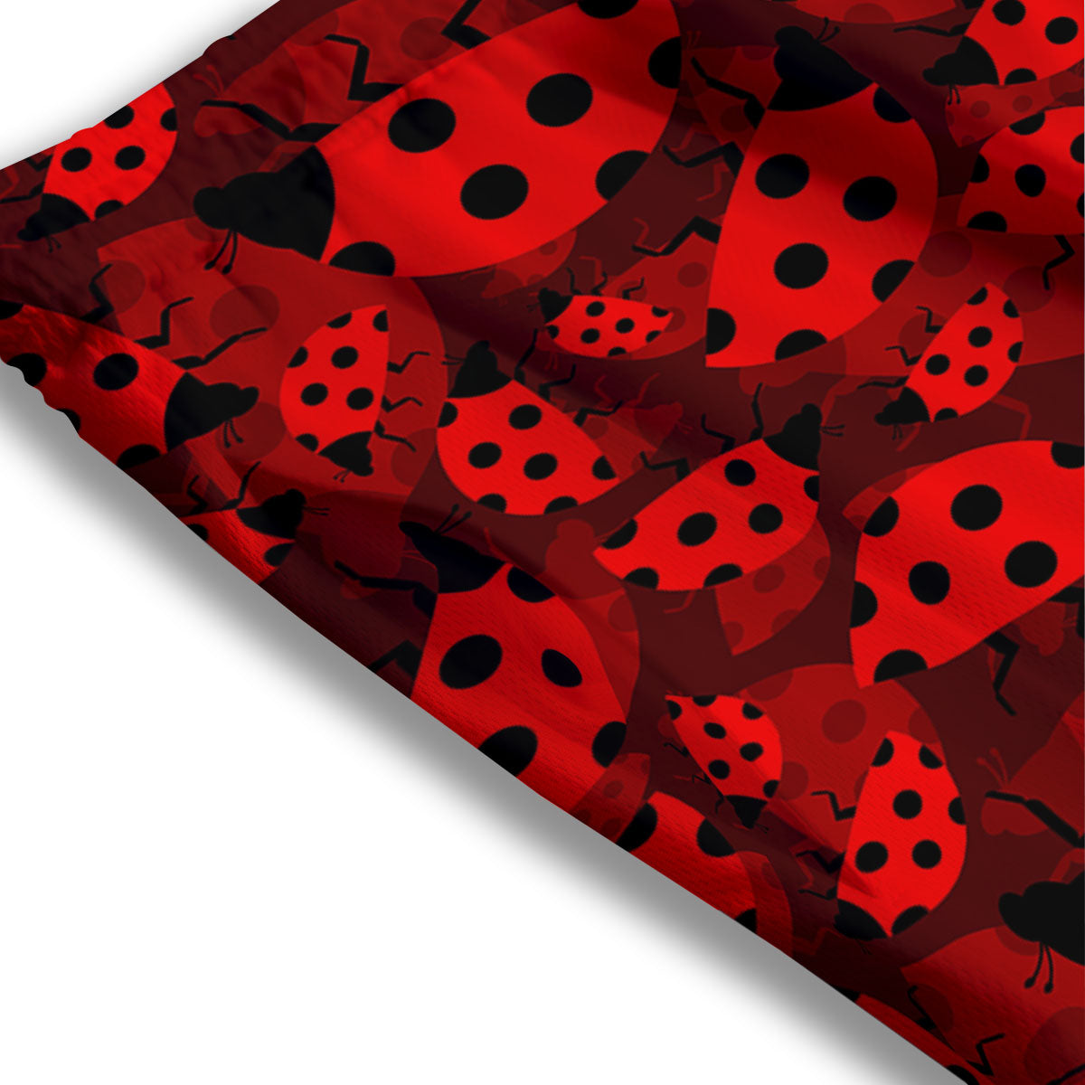 Ladybug Red Print Pattern Mesh Shorts-grizzshop