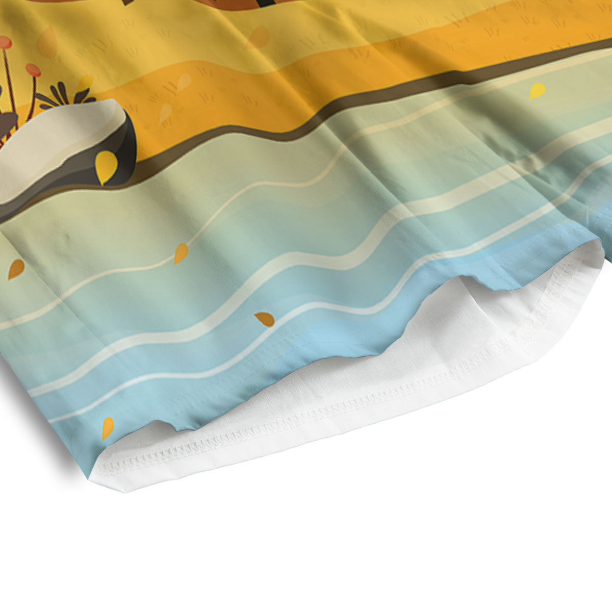 Lake Autumn Print Men's Athletic Shorts