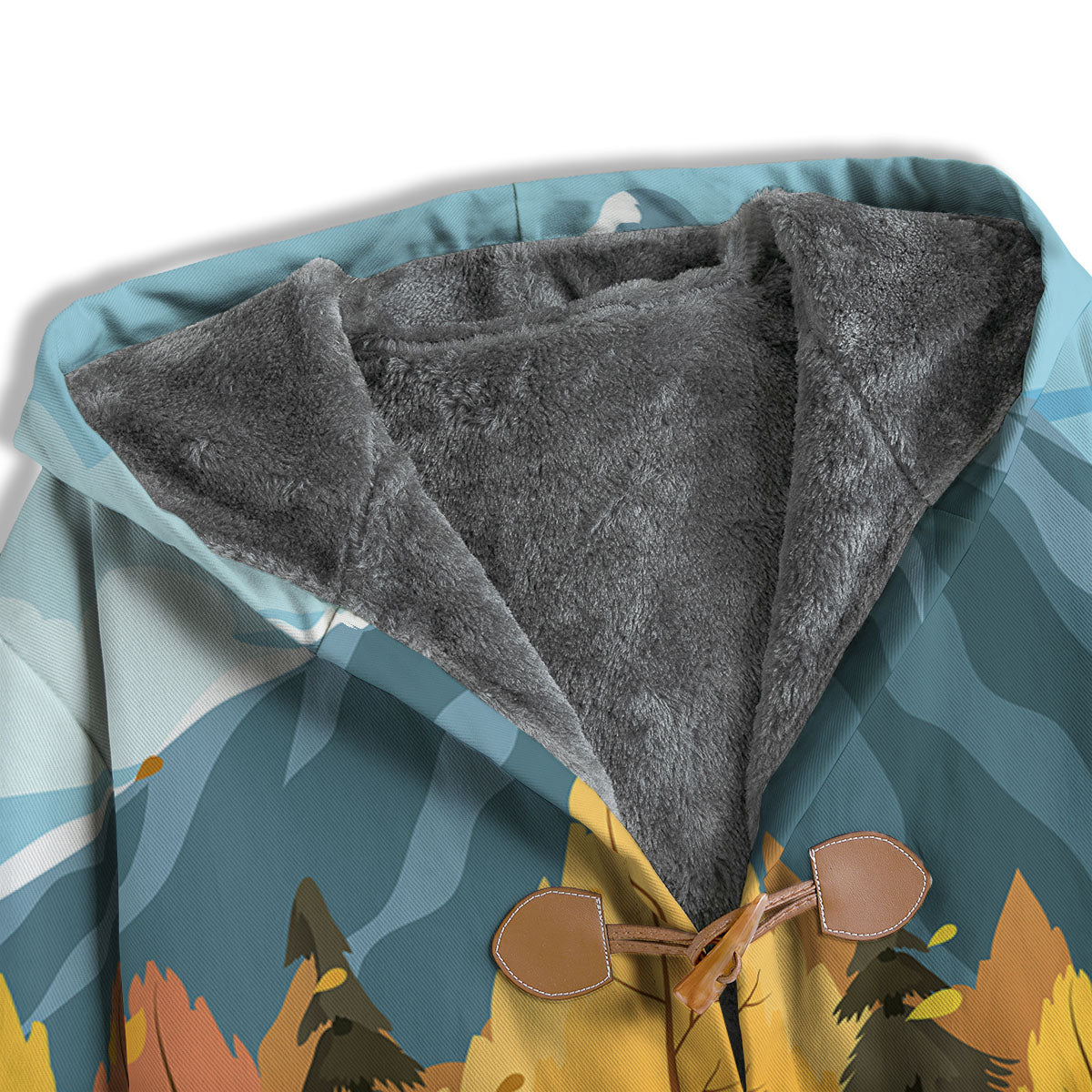 Lake Autumn Print Men's Windbreaker Jacket-grizzshop