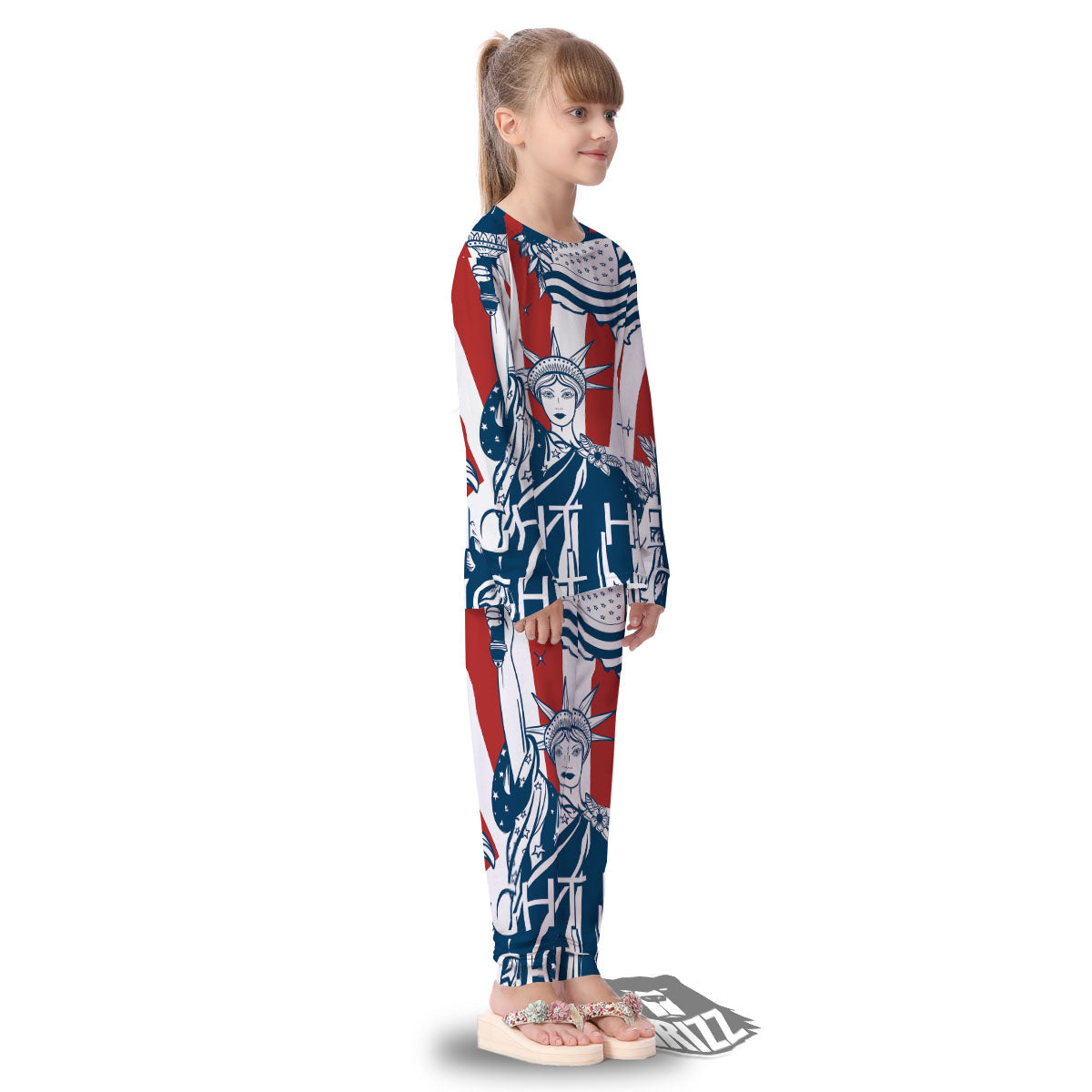 Land Of Liberty American Print Kid's Pajamas-grizzshop
