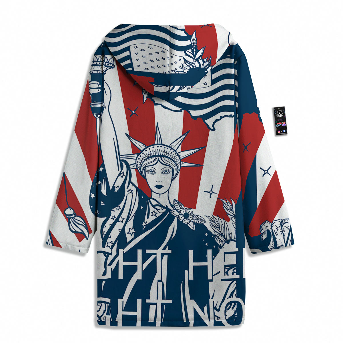 Land Of Liberty American Print Men's Windbreaker Jacket-grizzshop