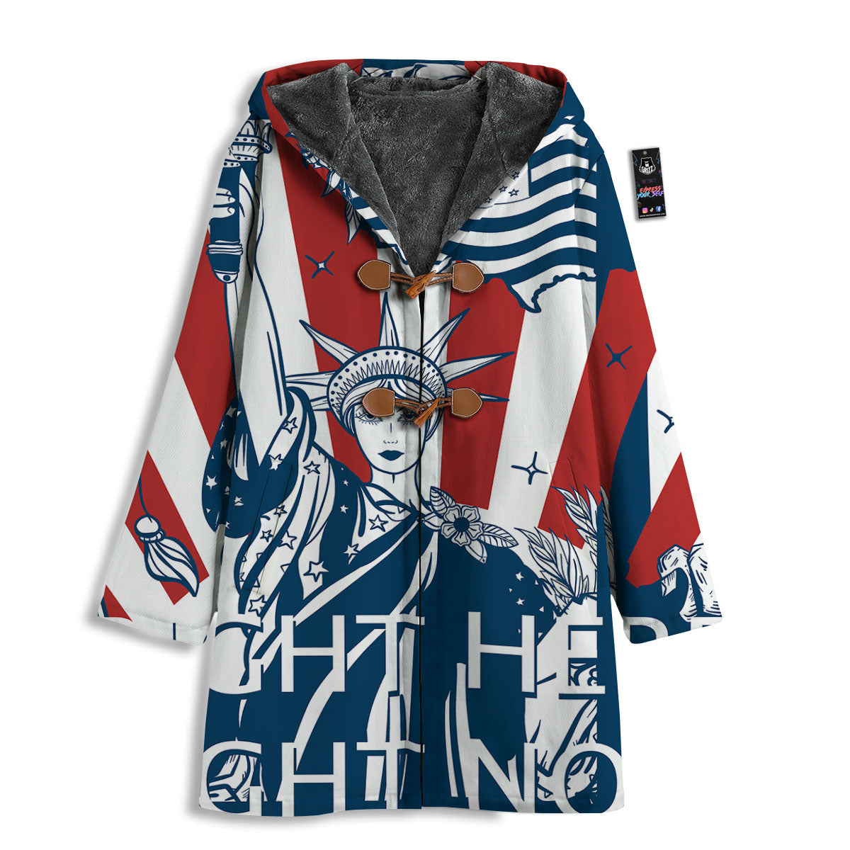 Land Of Liberty American Print Men's Windbreaker Jacket-grizzshop