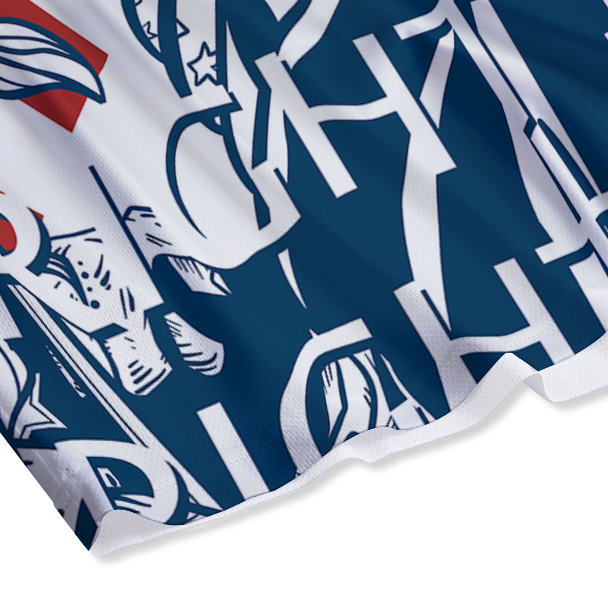 Marble Dark Blue Print Mesh Shorts